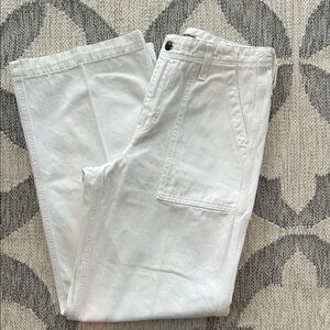 Point Sur Wide Leg Carpenter Jean in White
